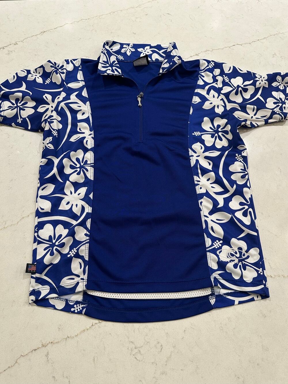 Vintage Cannondale Terra Cycling Jersey L Hawaiian Floral MTB Made USA